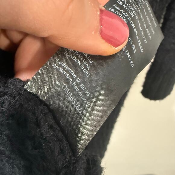 Anthropologie Pilcro Women's Eyelash Cardigan Sweater Black XS - Picture 5 of 8